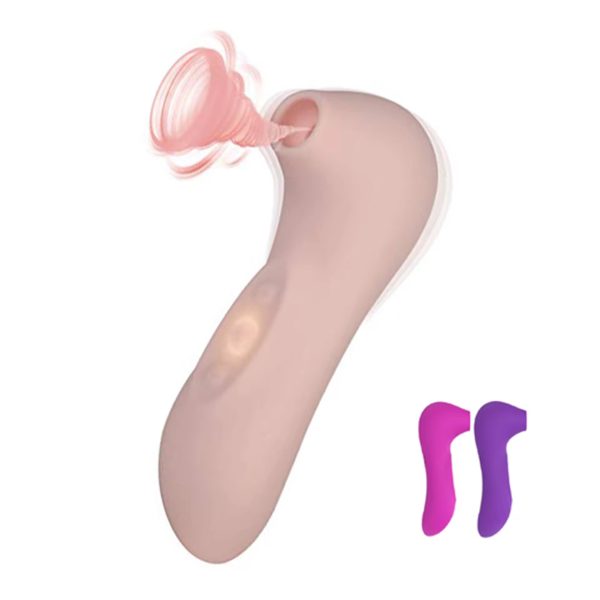 Late night Suction Vibrator Silicone Sex Toy for Him and Couples Various Vibration Settings USB Charging Quiet Clitoral Stimulation Gift for Women - Light