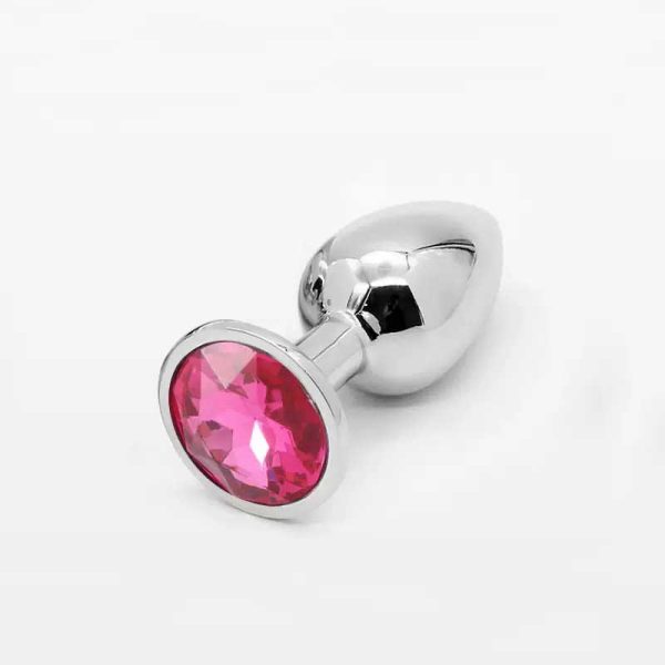Butt Plug - Wide Base Prevents Slippage - Metal Anal Sex Adult Toy for Men & Women - Pink